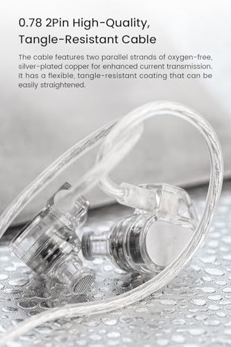 Bunny Wired Gaming Earphones, HiFi IEM Earbuds with Mic-3.5mm | Bass Boot Maze Cavity, 1DD Dual-Chamber Driver, 0.78 2pin Tangle Resistant, Lightweight, Audiophile in-Ear Earphone - color: 3.5mm