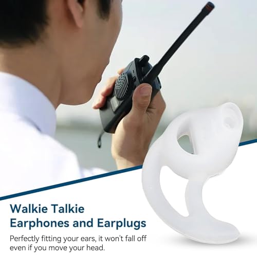 5pairs Silicone Fin Earmold Replacement Earbud Tips, Silicone Fin Ear Mold for Two Way Radio Earpiece Replacement Earmold Earbud Tips Earphone Accessories Eartips Adapters for in Ear Earphones(S)