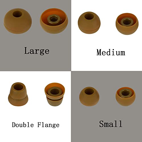 Silicone Replacement Earbud Tips Eartips Earbuds Eargels Compatible with Powerbeats 1/2/3 Wireless Beats by Dre Headphones,4 Pairs Earbud Cap(Brown) - color: Brown