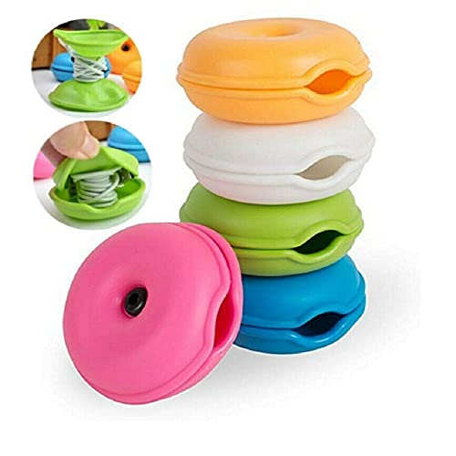 5-Pack Tangle-Free 5 Cord Organizer - Cable Turtle Earbuds & Headphone Cord Wrap Storage Manage & Shortener