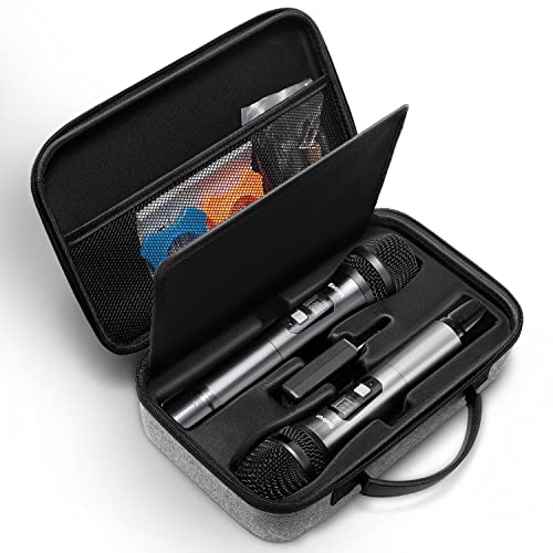 Bietrun Portable Microphone Storage Case Wireless Mics WXM 02/WXM 04/WXM 19/WXM19A/WXM 21, EVA Microphone Storage Case Compatible with JBL Wireless Two Microphone System, Case Only