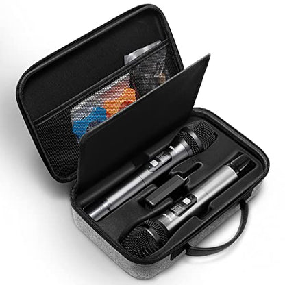 Bietrun Portable Microphone Storage Case Wireless Mics WXM 02/WXM 04/WXM 19/WXM19A/WXM 21, EVA Microphone Storage Case Compatible with JBL Wireless Two Microphone System, Case Only