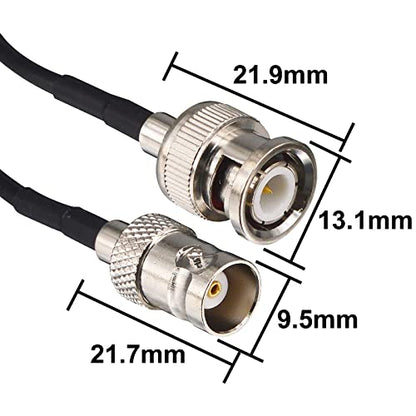 BNC Extension Cable 10ft BNC Male to Female Coaxial 50Ohm SDI Cable | RG174 Extension Coaxial Line for Video Signals, CCTV, DVR, Camera - color: 1, size: 10 feet