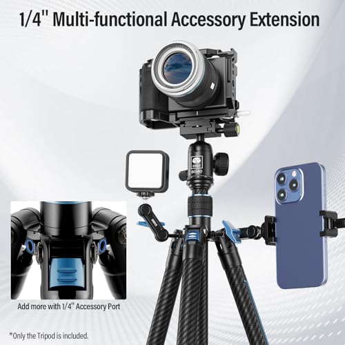 SIRUI 60" Carbon Fiber Tripod for Camera with 360° Panoramic Ball Head, Arca QR Plate, Compact Lightweight 2.1lbs Travel Tripod for DSLR Video Camcorder, Max Load 10kg, Traveler X-III - size: 60" Ball Head Tripod