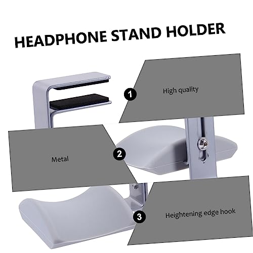 Adjustable Metal Headset Holder Desk Clip Hook Durable Headphone Hanger for Over Ear Headphones Space Saving Design Smooth Finish Sturdy Clamp Mount