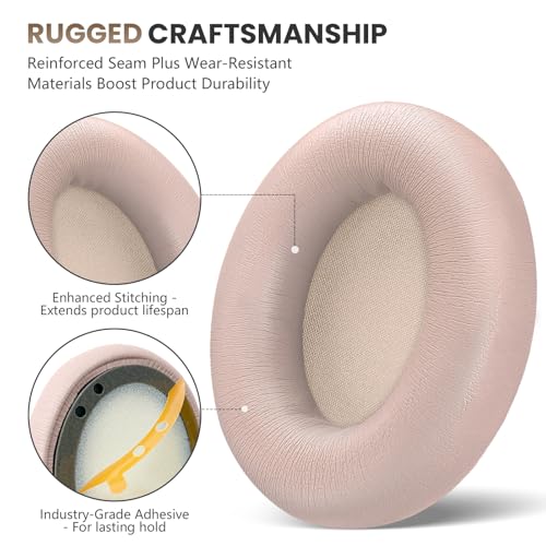 Studio Pro Headphone Ear Pads, Replacement Earpads/Cushions for Beats Studio Pro, with Premium Protein Leather, Resilient Memory Foam, Added Thickness - color: Moon