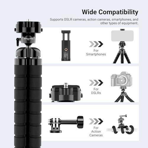 NEEWER Basics Flexible Phone Tripod, Mini Small Octopus Desk Stand, TP001 | Vlog Selfie Stick Holder for Cell Phone Camera, Compatible with iPhone GoPro DJI Insta 360 Action Camera, for Video Recording - style: TP001