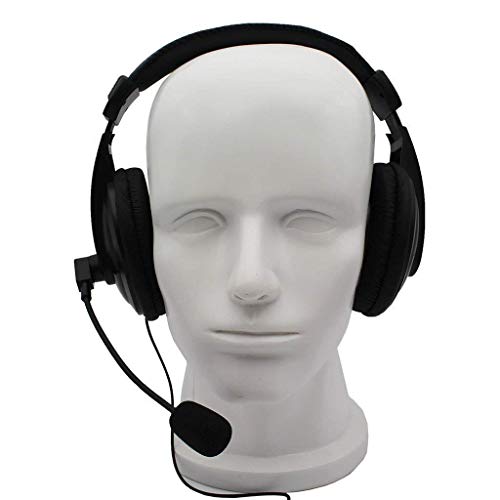 Two Way Radio Overhead Headsets Headphones with Boom Mic is Compatible with Midland GMRS FRS GXT LXT GXT1000VP4 GXT1050VP4 LXT500VP3 LXT600VP3 LXT118 LXT380 2-pin