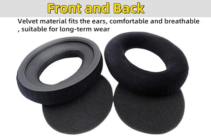 Replacement Earpads for Sennheiser HD598 HD560S Headphones - Black | Fit for Sennheiser HD598CS/HD598SE/598SR/595/HD599/515/518/HD555/HD558/HD569/579, Breathable Velour Ear Cushions, Comfort Fit