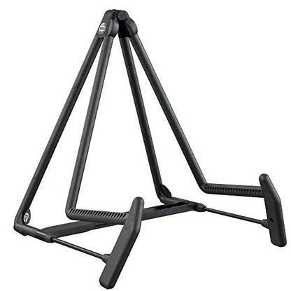 K&M - König & Meyer 17580.014.55 - Heli 2 Guitar Stand - Folding A-Frame for Acoustic Guitars - Adjustable and Collapsible – Sturdy and Durable - Professional Choice - German Made - Black - color: Black