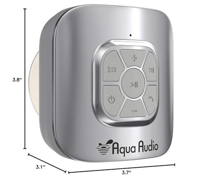 Shower Speaker Bluetooth Waterproof with Suction Cup - 10 Hours Playtime/Built-in Mic (Silver)