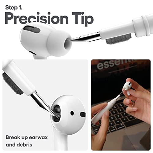 KeyBudz Air Care AirPods Cleaning Kit Accessories Set - Safely Sanitize, Clean and Maintain Your AirPods, AirPods Pro and Other Earphones - Includes Sticky Squares Putty Gunk Remover (AirCare 1.0)