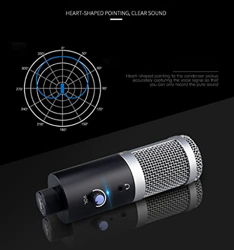 USB Microphone, Plug & Play Real-Time Ear Tracking, Sensitive Pickup, Good Noise Reduction, Suitable for a Variety of Occasions