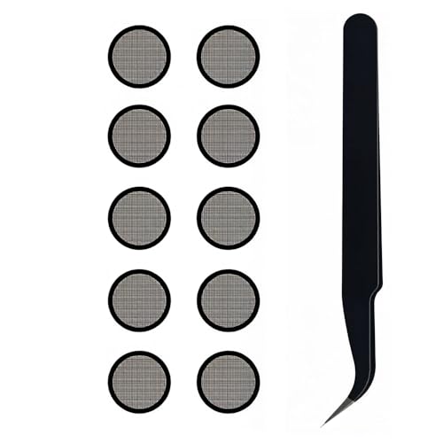 Replacement Dust Filter Mesh for TOZO, Sony & Skullcandy Earbuds | Compatible with TOZO A1/NC9/NC9 Plus, Sony WF-1000XM5, Skullcandy Jib True 2,10 Pieces,Includes Tweezers