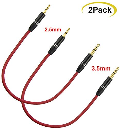 3.5mm to 2.5mm Aux Cable;Seadream 2Pack 8 inch 3-Pole 3.5mm Male to 2.5mm Male Audio Cord Car Auxiliary Audio Cord Headphone Connector Cable