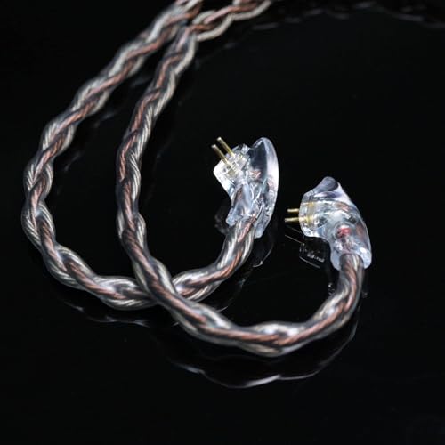 Hidizs MS5 IEM Detachable Cable 3.5 mm Plug Headphone Balanced Cord- 2 Pin 0.78mm for Earphones, Black - size: 3.5 mm