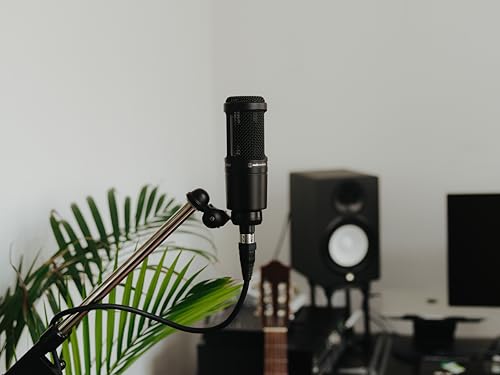 Audio-Technica AT2020 Cardioid Condenser Studio Microphone, Black (Renewed)