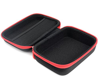 Case for Shokz openrun, openrun pro, openrun Mini, openmove, opencomm, Aeropex, OpenMove, Trekz, Trekz Mini, Trekz Air, Bluez 2, 2S; (Black with red Zip) - color: Black with red zip