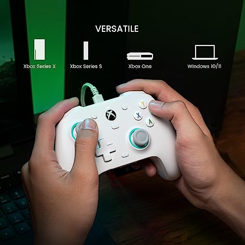 GameSir G7 SE Wired Controller for Xbox Series X|S, Xbox One & Windows 10/11, Plug and Play Gaming Gamepad with Hall Effect Joysticks/Hall Trigger, 3.5mm Audio Jack (White)
