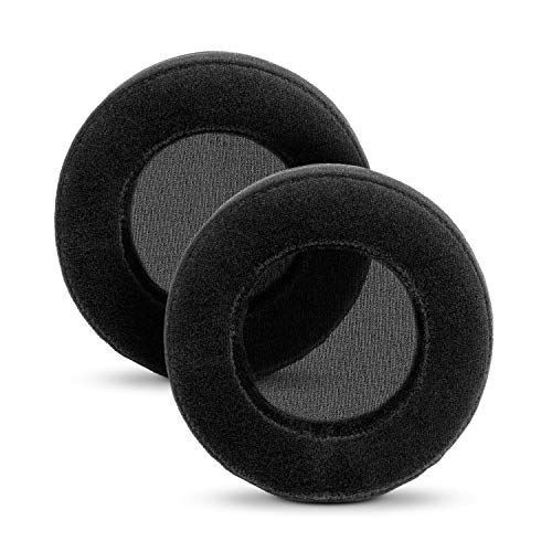 BRAINWAVZ XL Large Velour Replacement Memory Foam Earpads - Suitable For Many Other Large Over The Ear Headphones - Sennheiser, AKG, HifiMan, ATH, Philips, Fostex, Sony - color: Velour Black