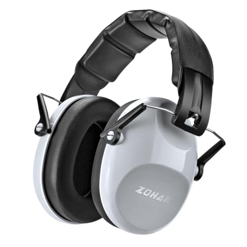 ZOHAN 032 Kids Noise Canceling Headphones - 25dB NRR Kids Ear Protection Earmuffs for School, Monster Jam, Fireworks, Travel, Air Show, Concert, Autism - Grey - color: Grey