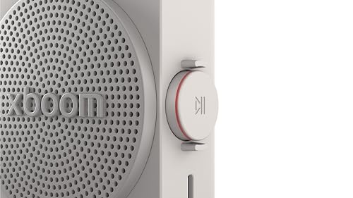LG xboom Mini by will.i.am Portable Outdoor Bluetooth Speaker, up to 10 Hours, IP67 Dust and Water Resistant, Adjustable Hanging Strap, Warm Grey