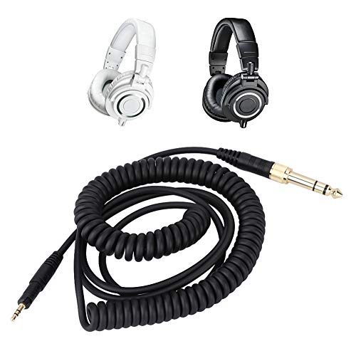 YUYTE Earphone Cable, Headphone 160CM Headphone Extended Cable for ATh M50x M40x M70x - Cord with GoldPlated Plugs for HighFidelity Sound