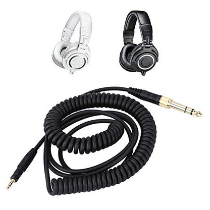 YUYTE Earphone Cable, Headphone 160CM Headphone Extended Cable for ATh M50x M40x M70x - Cord with GoldPlated Plugs for HighFidelity Sound