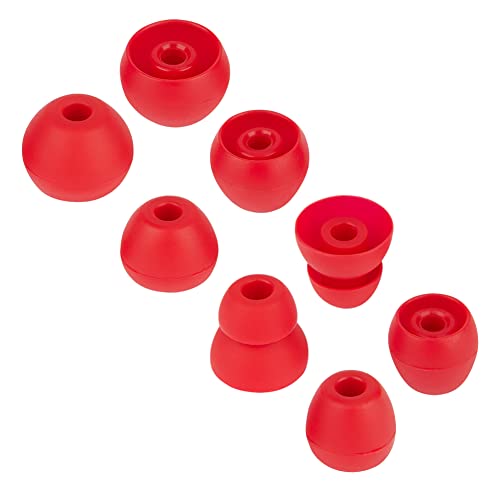 Replacement Ear Tips Compatible with Powerbeats Pro Beats Wireless Earphone Headphones - Silicone Rubber Eartips - Red - 4 Pairs - color: Red