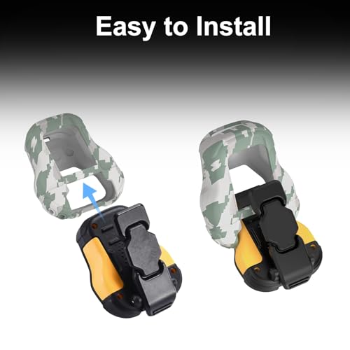 CYBERGUYS Silicone Case for DEWALT Wearable Bluetooth Speaker, Camo | Durable Shock-Proof Non-Slip Protective Cover for DEWALT Mini Speaker, Lanyard, Small Lightweight, Easy-to-Install Sleeve - color: Digital Camo