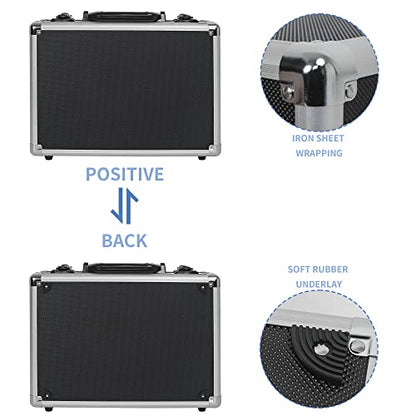 14 Inch Hard Shell Carrying Case | Ideal for Wireless Mic System Storage & Camera Gear Transportation with Customizable Pre-Diced DIY Foam - size: Inner：13.6''X 9.6''X 4.6''