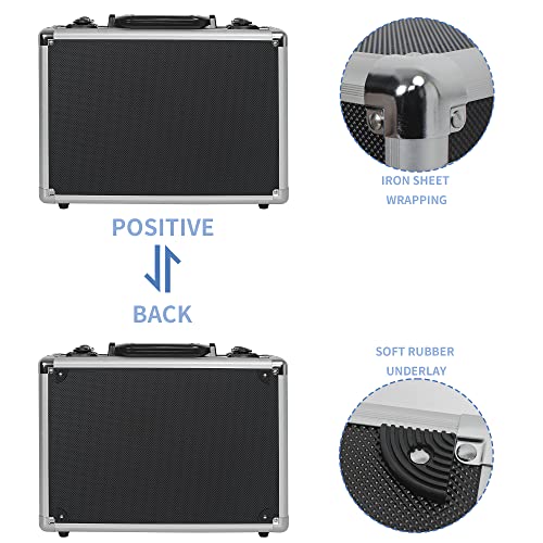 14 Inch Hard Shell Carrying Case | Ideal for Wireless Mic System Storage & Camera Gear Transportation with Customizable Pre-Diced DIY Foam - size: Inner：13.6''X 9.6''X 4.6''