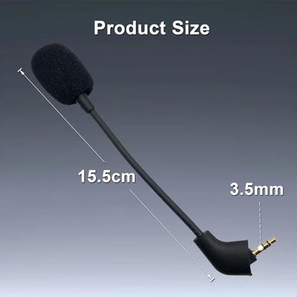 Replacement Game Microphone Compatible with Kingston HyperX Cloud 2 II Pre-2021 1st Version Wired and Core Pro Cloud X for PS4, PS5 Headsets Noise Detachable Game Mic,3.5mm Jack