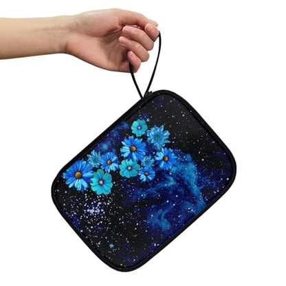 Watch Band Storage Bag Anti Dust Watch Band Carrying Case for Watch Band Accessories, Apple Watch Band, Watch Band Pin Easy to Carry, Blue Flower - color: Blue Flower
