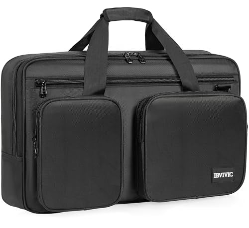 IBVIVIC DJ Controller Case Bag, Fits for DDJ-REV1/DDJ SR/SR2 | Fits Denon MC4000/Numark Mixtrack Pro FX/NVII/Mixstream Pro+/Mixstream Pro Go/NI Traktor Kontrol S4 MK3/S3 DJ Mixer Case - size: DDJ-REV1/SR/SR2