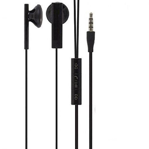 LG K20 V Compatible Headset 3.5mm Hands-free Earphones Mic Dual Earbuds Headphones Earpieces Stereo Wired [Black]
