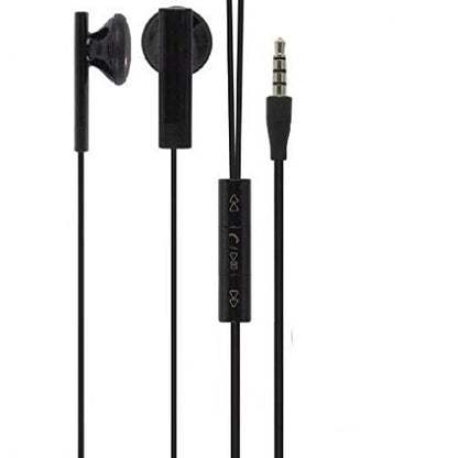 LG K20 V Compatible Headset 3.5mm Hands-free Earphones Mic Dual Earbuds Headphones Earpieces Stereo Wired [Black]