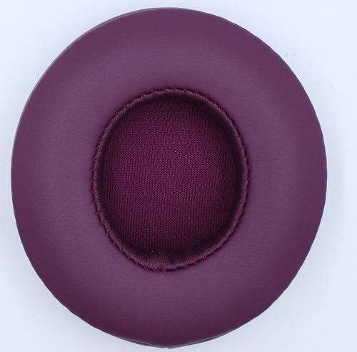 Headphone Replacement Ear Pad Cover Compatible with Beats by Dre Solo3 Solo2 Wired Wireless Headphones Protein Leather Memory Foam Headphone Cushion Ear Muffs-Magenta - color: magenta