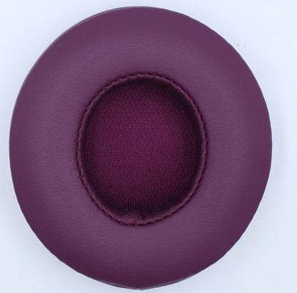Headphone Replacement Ear Pad Cover Compatible with Beats by Dre Solo3 Solo2 Wired Wireless Headphones Protein Leather Memory Foam Headphone Cushion Ear Muffs-Magenta - color: magenta