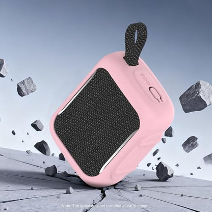 Anti-Collision Silicone Cover Waterproof Soft Anti-Drop Protective Case Anti-Scratch Shell for GO5 Portable Bluetooth Speaker Shockproof Protective Sleeve - color: Pink