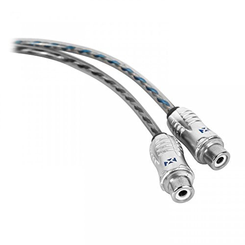 NVX XIX2F | Oxygen Free Copper Double Twisted Pair X-Series with Shielded Noise Reduction and Split-tip Silver-Plated Machined ends - size: 1 Male to 2 Female Y-Adapter