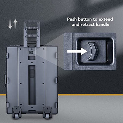 Lykus HC-7240 Hard Case with Wheels and Foam, Inner Size 25.7*19.49*14.96in | IP67 Waterproof, Pluckable Foam, Suitable for Cameras, Lenses, Electronic Equipment and More - size: HC-7240: 31.1x24.41x18.5 inch
