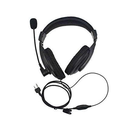 Two Way Radio Overhead Headsets Headphones with Boom Mic is Compatible with Midland GMRS FRS GXT LXT GXT1000VP4 GXT1050VP4 LXT500VP3 LXT600VP3 LXT118 LXT380 2-pin