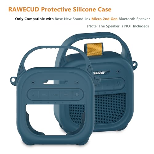 Silicone Cover Case for Bose SoundLink Micro 2 Bluetooth Speaker, Dark Blue - color: Twilight Blue