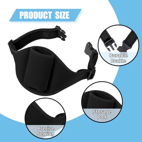 8 Pack Mic Belt Wireless with Anti Dropping Strap Adjustable | Neoprene Microphone Black Waistband Bag for Vertical Mic Fitness Speaker, for Theatre Microphone Holder