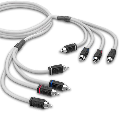 DS18 MOFCR-6FT.4CH 4 Channels OFC Marine RCA Audio Stereo Cable - 6 Feet - style: 6 Ft 4 Channel