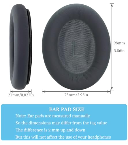 QC45 Replacement Ear Pads are Compatible with Bose QuietComfort 45 (QC45)/QuietComfort SE (QC SE) Headphones. Akkiv Replacement Ear Pads are Made of Protein Leather and Memory Foam (Titanium Gray) - color: titanium gray