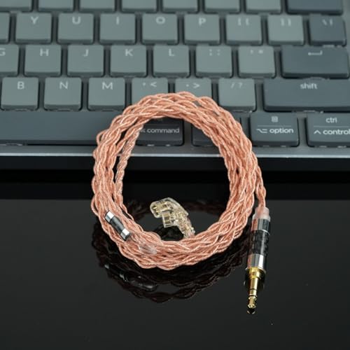 4Core Pure Copper IEM Replacement Cable 2 Pin Earphone Upgrade Cable with 3.5MM Plug for KZ EDX PRO ZSN PRO X ZSX CCA CRA PRO C12 Earphones - style: CPin,3.5mm Plug