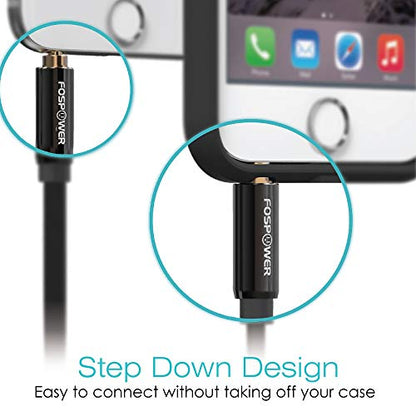 FosPower 1FT 3.5mm Aux Cable Male to Male Stereo Audio Auxiliary Short Cord - size: 01 Feet