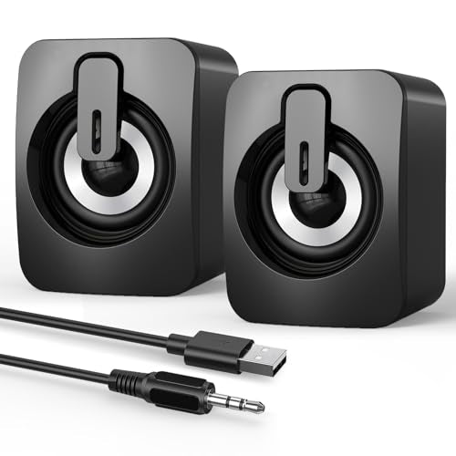 Computer Speakers for Desktop,Portable PC Monitor Speaker,Mini Speakers
